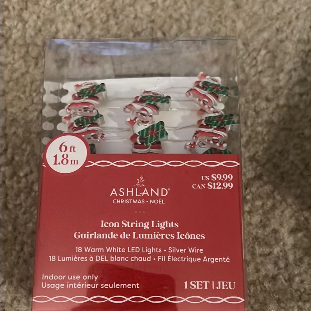 NWT! Ashland Christmas Icon String Lights with Warm White LEDs